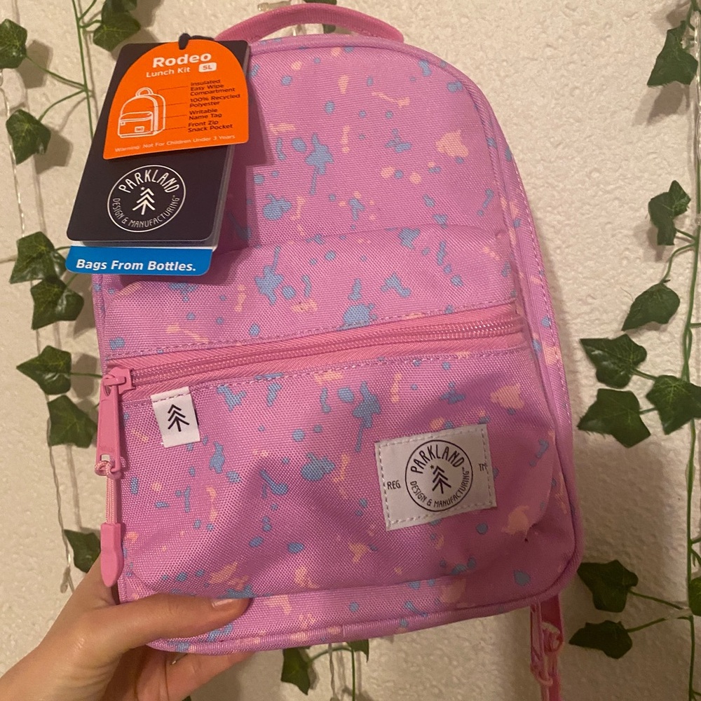 BRAND NEW Cute pink mini backpack lunch bag